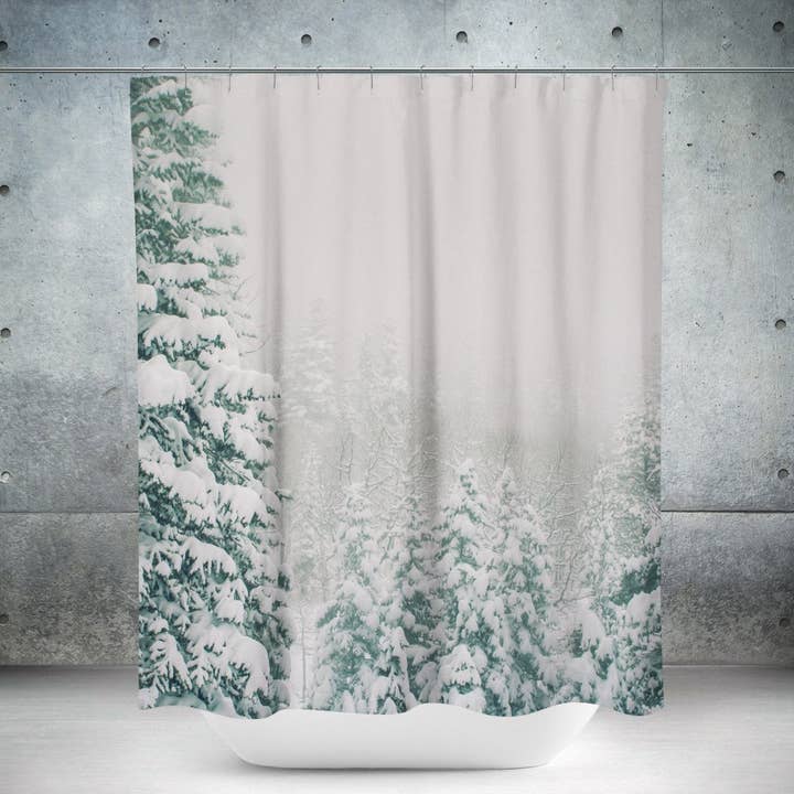 Cortina de Duche Colorado Snow Storm por atacado de lostkatphoto