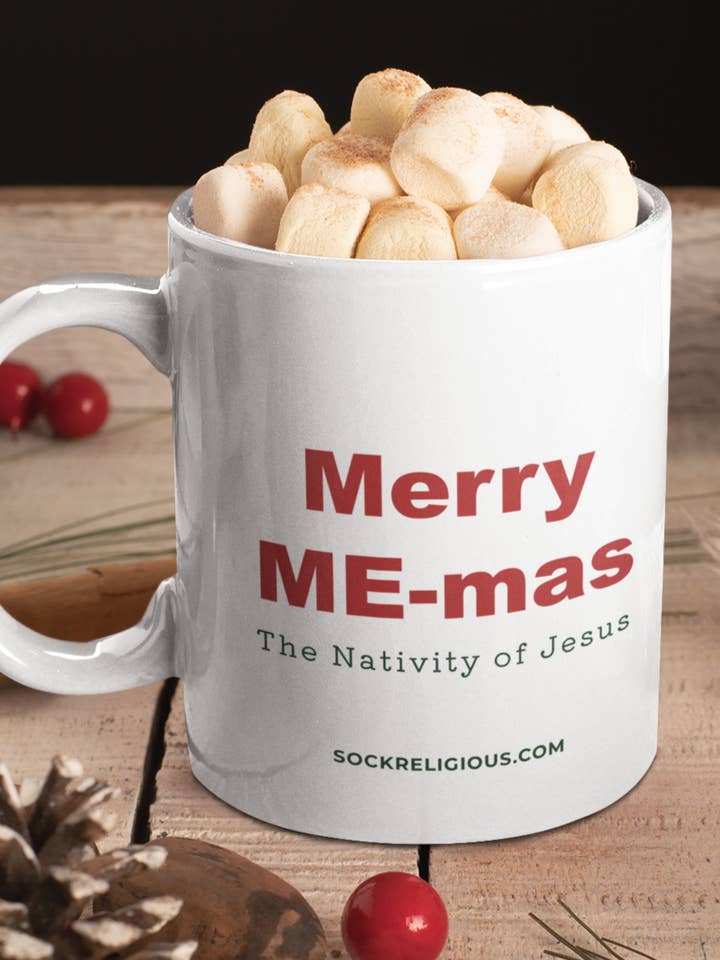 Merry ME-Mas Coffee Mug - 11 oz. for wholesale by Sock Religious
