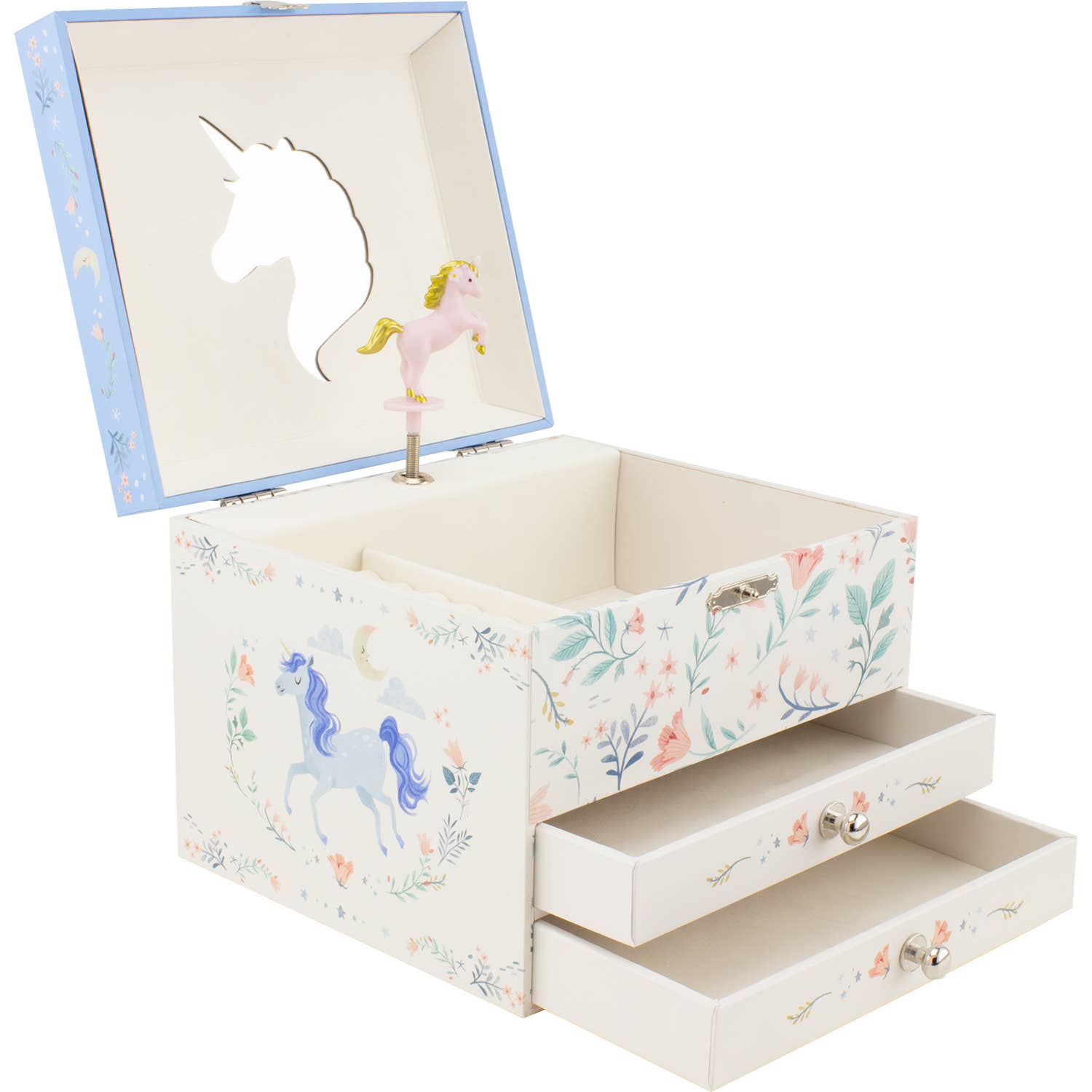 Ulysse Couleurs d'Enfance – wholesale Jewelry box/organiser – Kids – UNICORN MUSICAL CHEST WITH 2 DRAWERS4