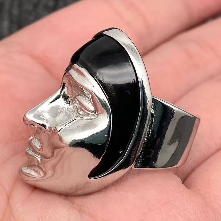 Demon and Angel Coexistence Enamel Ring for wholesale by Mio Queena