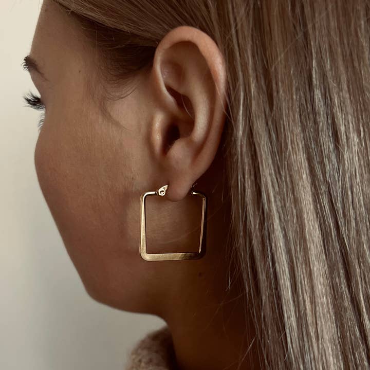 BELJOY - Wholesale Hoop Earrings - Eudora Square Hoop Earrings5