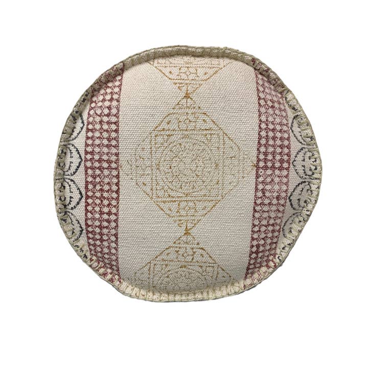 Asia West – wholesale Sittpuff – Rund puff/ottoman/pall-bomullsduk15