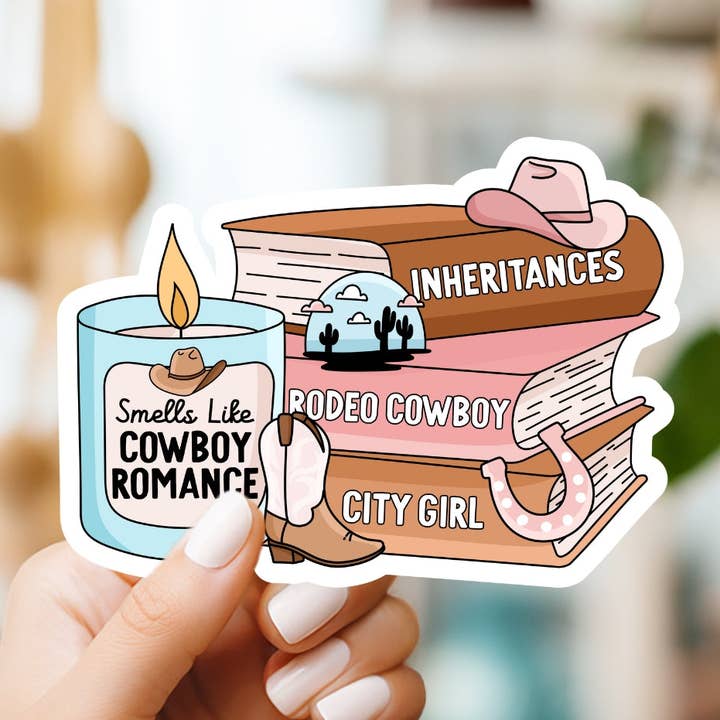 Smells Like Cowboy Romance Sticker for wholesale by Market by Mari
