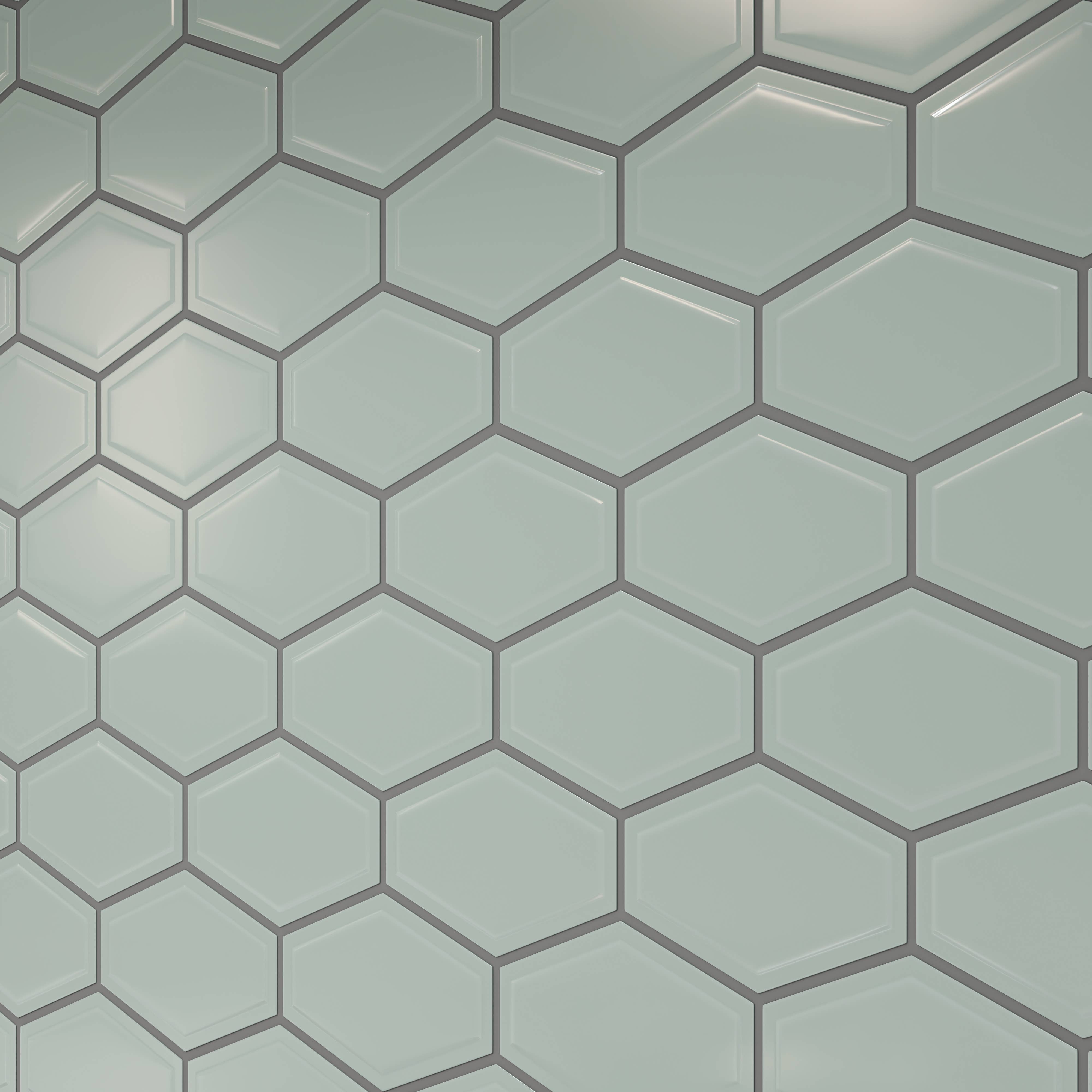 Thomas Avenue Ceramics - Wholesale Wall Tile - 12"x12" Elongated Hexagon Porcelain Mosaic Tile5