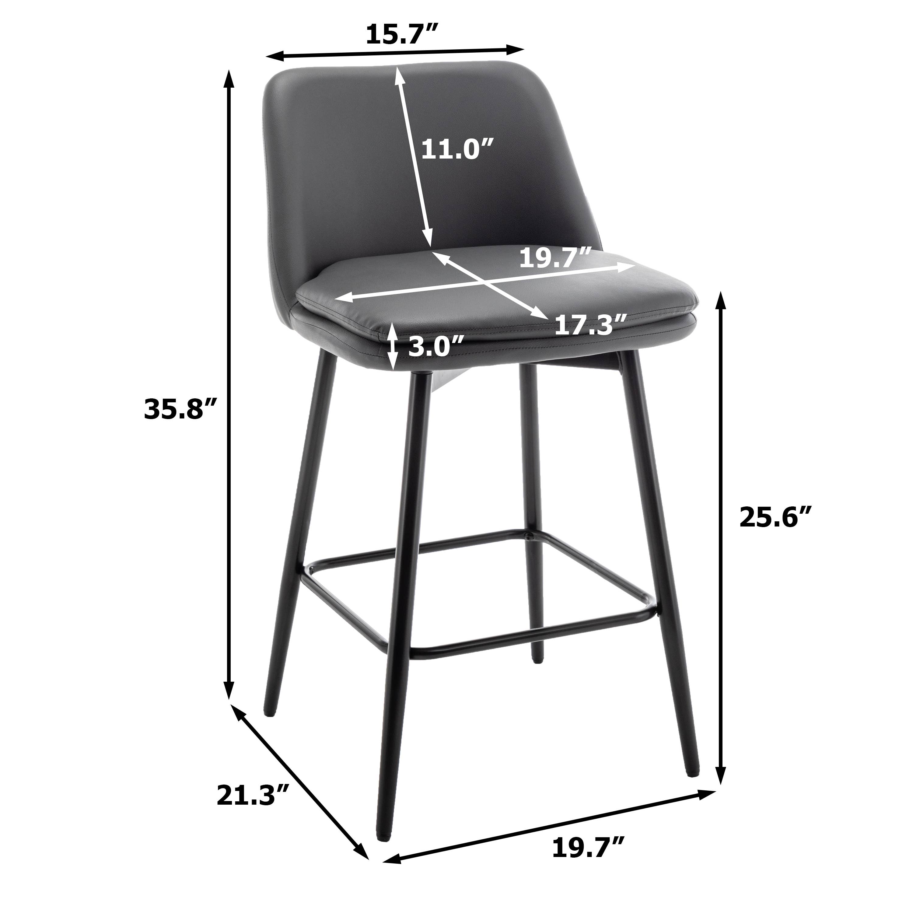 HOMYCASA DESIGN INC - Vente Tabouret - Tabourets de Comptoir Pivotants Ensemble Hauteur 26" Option Lin/Cuir PU20