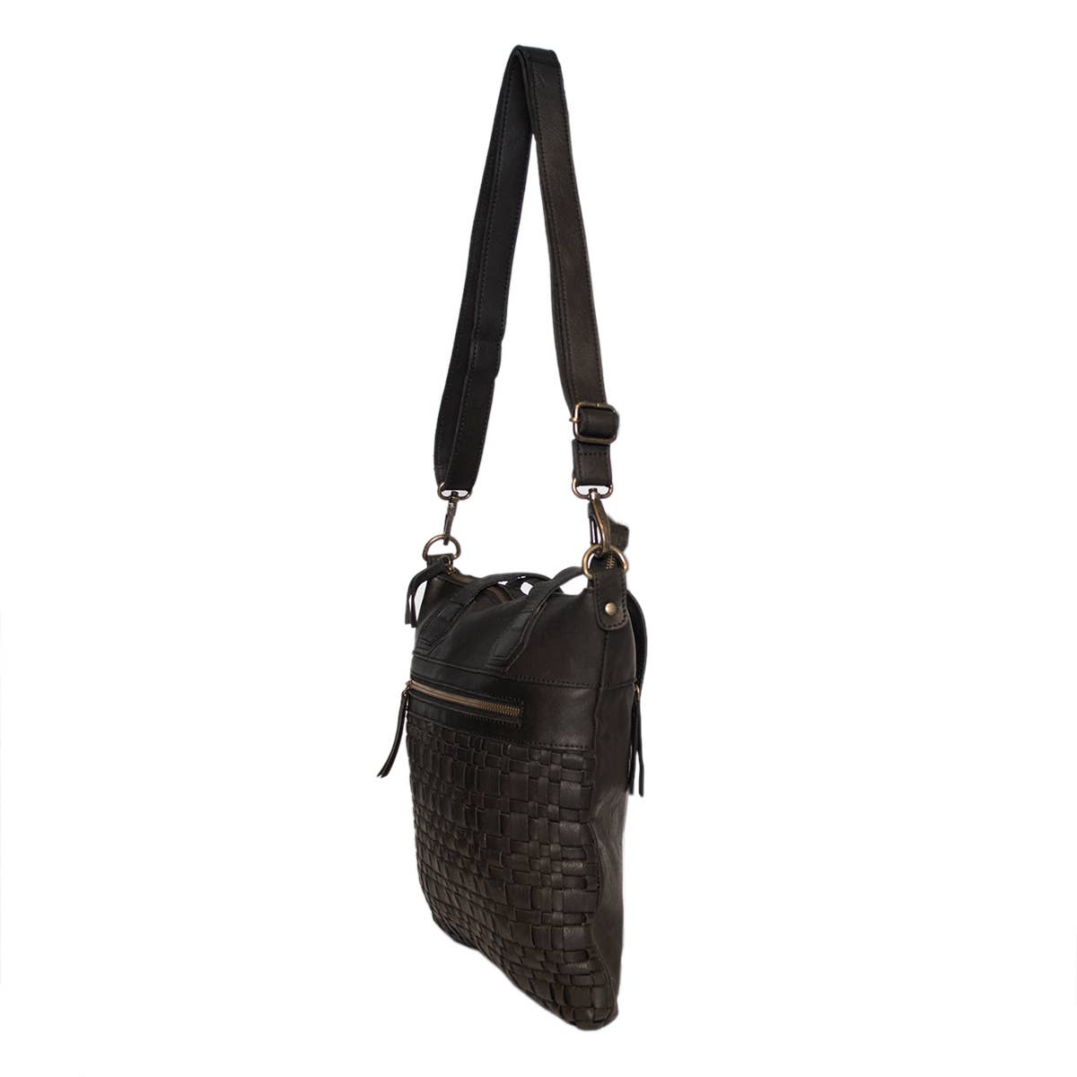 Arrigo - Wholesale Shoulder Bag - Women's - Braided Leather Leather Bag with a Short and a Long Handle16