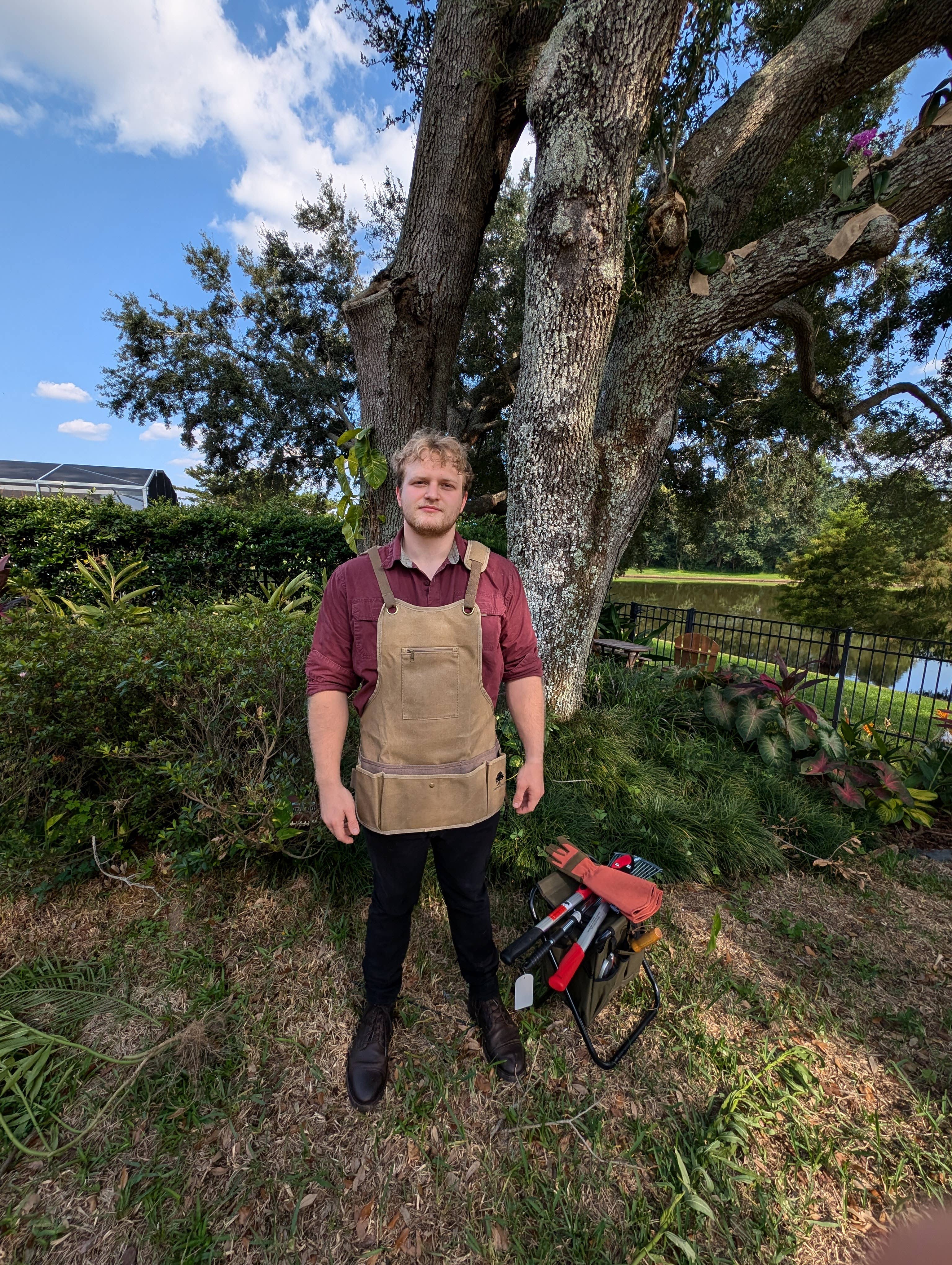 Brown Ironwood Gardening Tool Apron - Full Apron for wholesale on Faire2