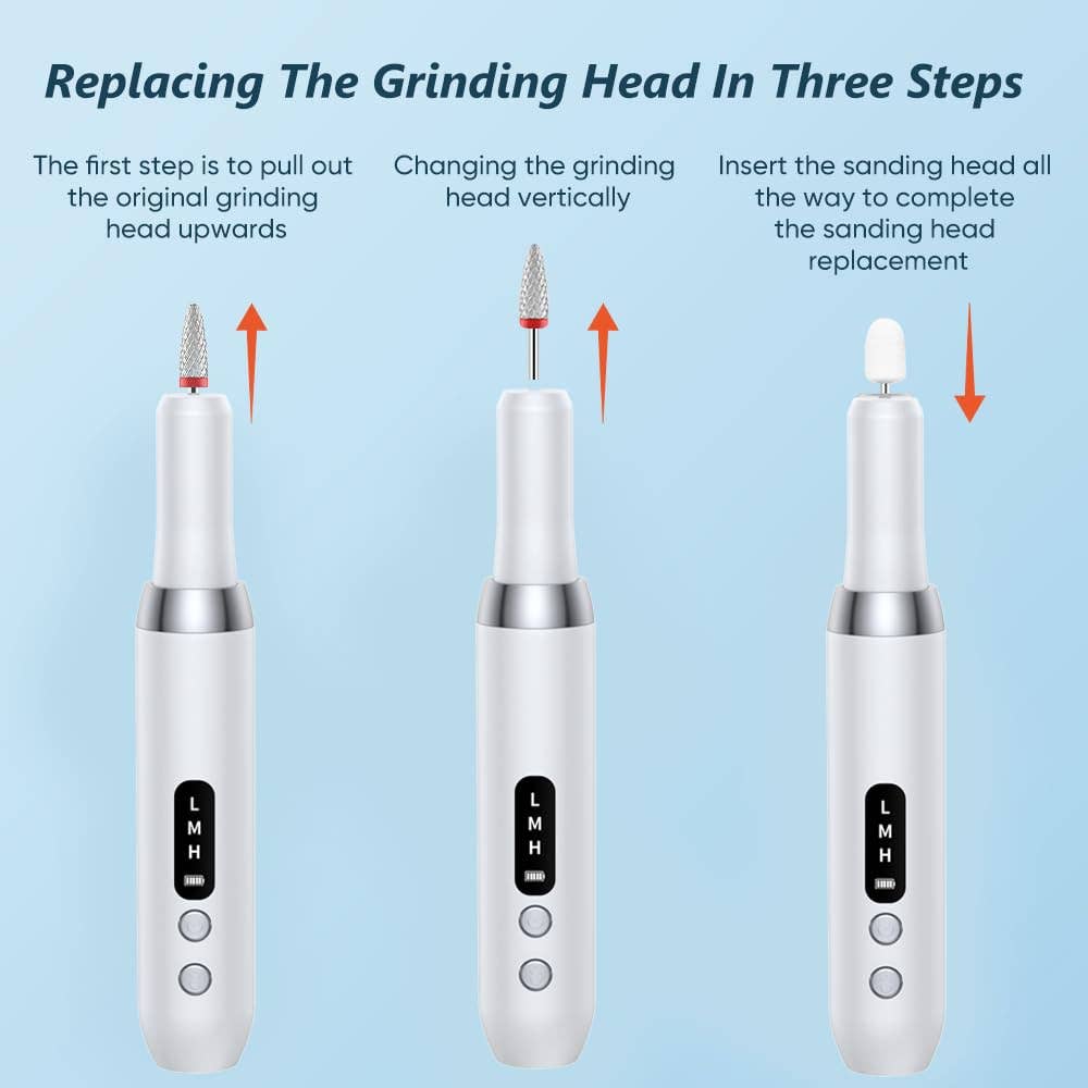 VIGOR – Engroshandel Sæt til neglepleje – Trådløs negleboremaskine pen maskine neglebånd bærbar 13 i 1 sæt7
