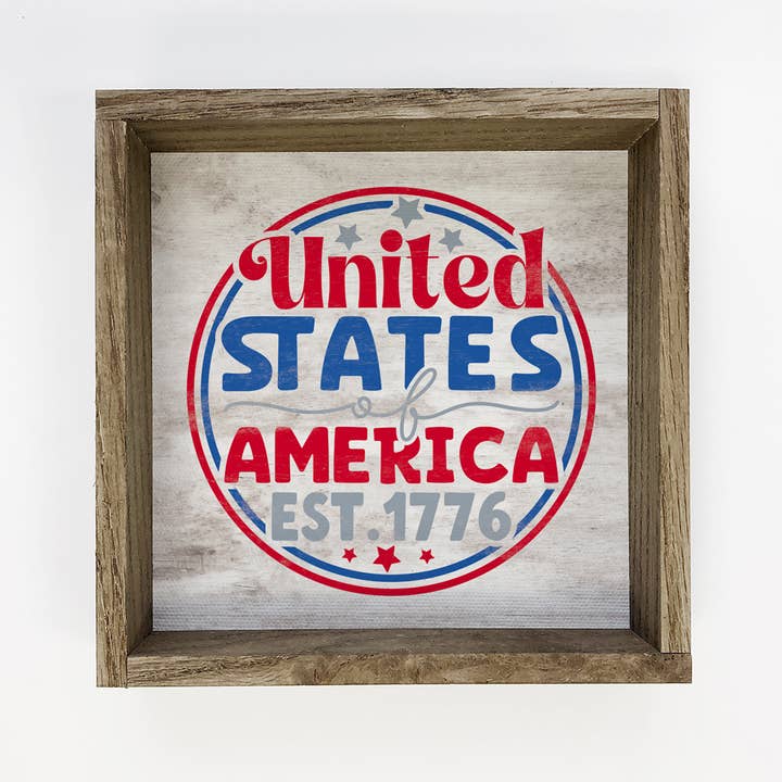 4. Juli Vereinigte Staaten von Amerika - Patriotic Word Art für den Großhandel von Hangout Home