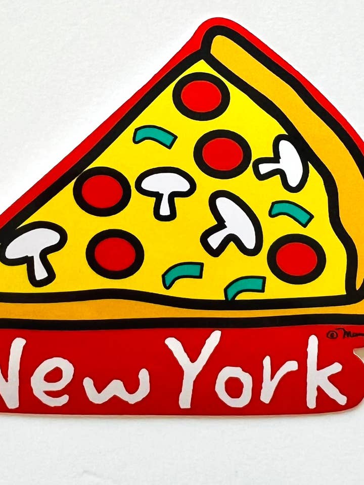 New York Giant Sticker Pizza | New York Souvenir Decal Gift for wholesale by Mary Ellis