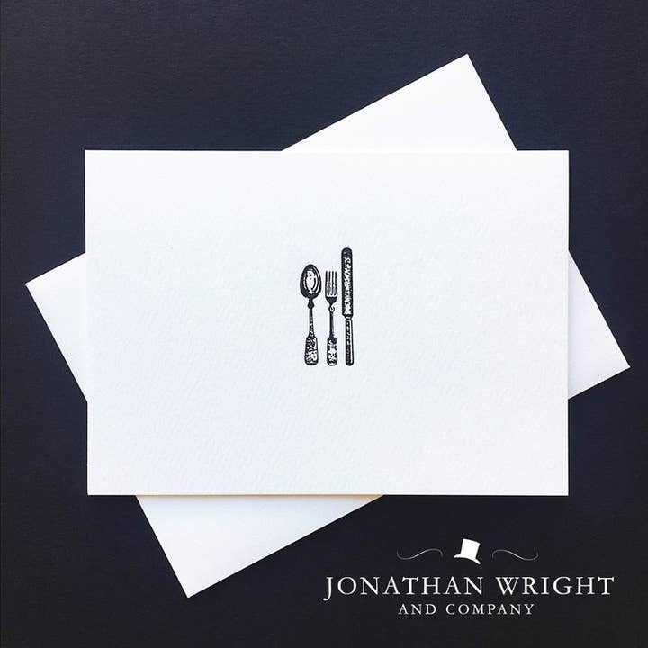 Placesetting Card for wholesale by Jonathan Wright and Company