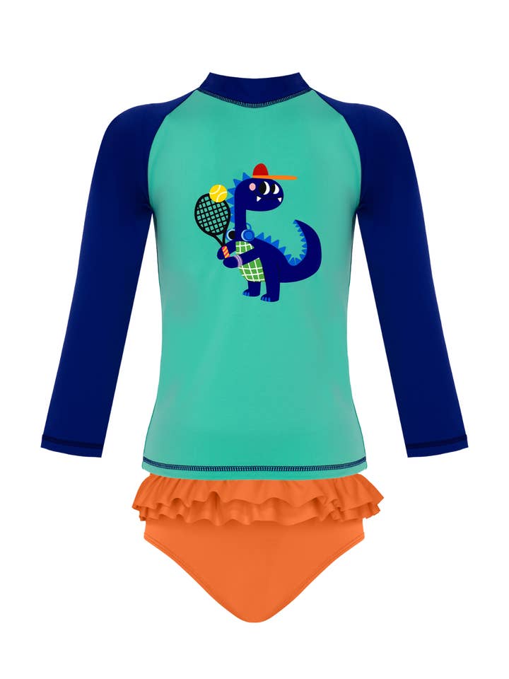 Dinosaur Print UPF50+ Baby Swim Set for wholesale by Daring Littles