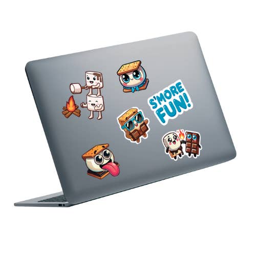 The S'mores Company – Engroshandel Klistermærke – S'mores Puffy Stickers - Bedårende S'mores Sjov Der Klæber2
