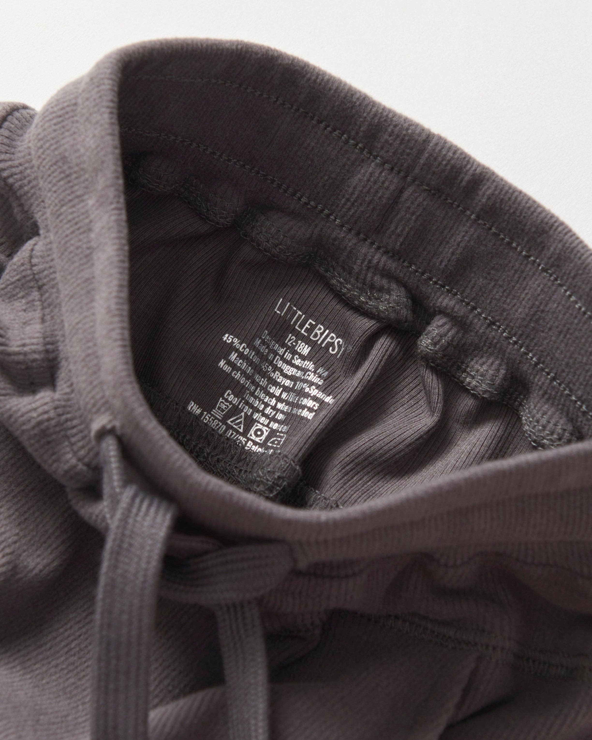 Little Bipsy - Wholesale Lounge Sweatpants/Joggers - Kids - Ribbed Jogger - Graphite7