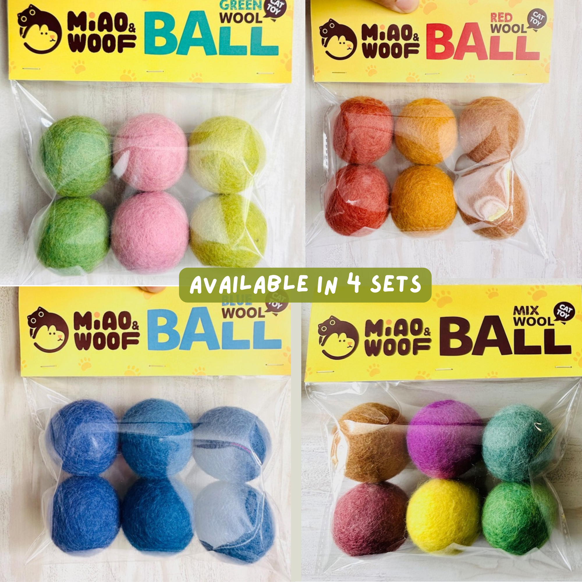 Woolbuddy - Wholesale Pet Toy - Cat - Wool Felted Cat Toy Balls4