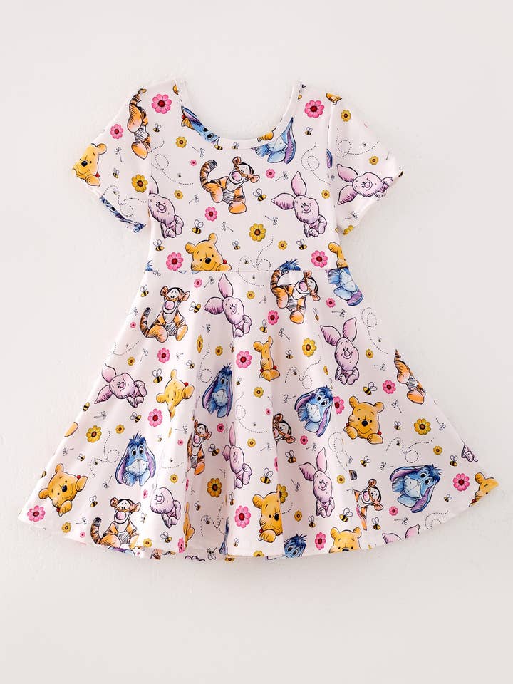 Rylee Faith Designs - Wholesale Dress - Kids - Princess Print Short Sleeve Dress