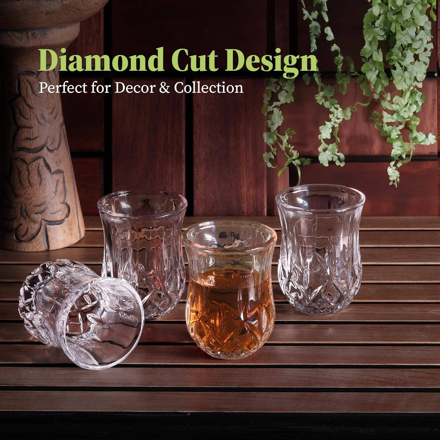 Garden Guru Lawn & Garden Tools – Engroshandel Shotglas – QUAFFER Shot Glassæt med 6 - Elegant mønstret skudglas5