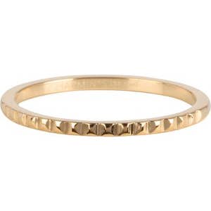 Acier doré R742 Half Nefertiti pour la vente par Charmin's Ringen