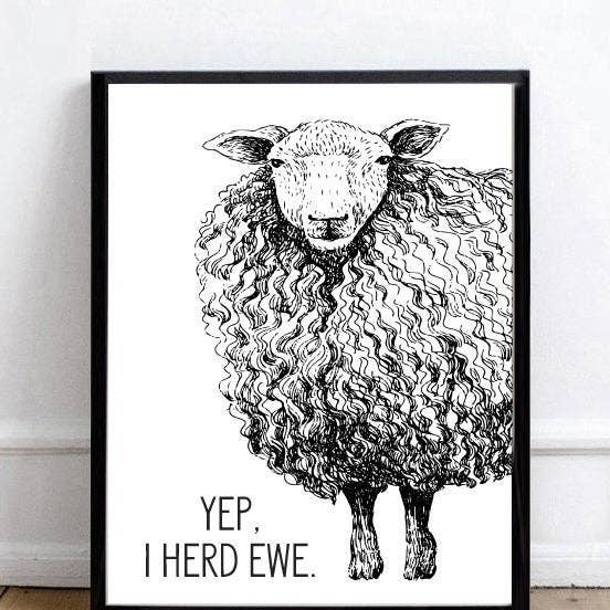 Jep, Jeg besætning får Illustration for engroshandel hos Lettered & Lined