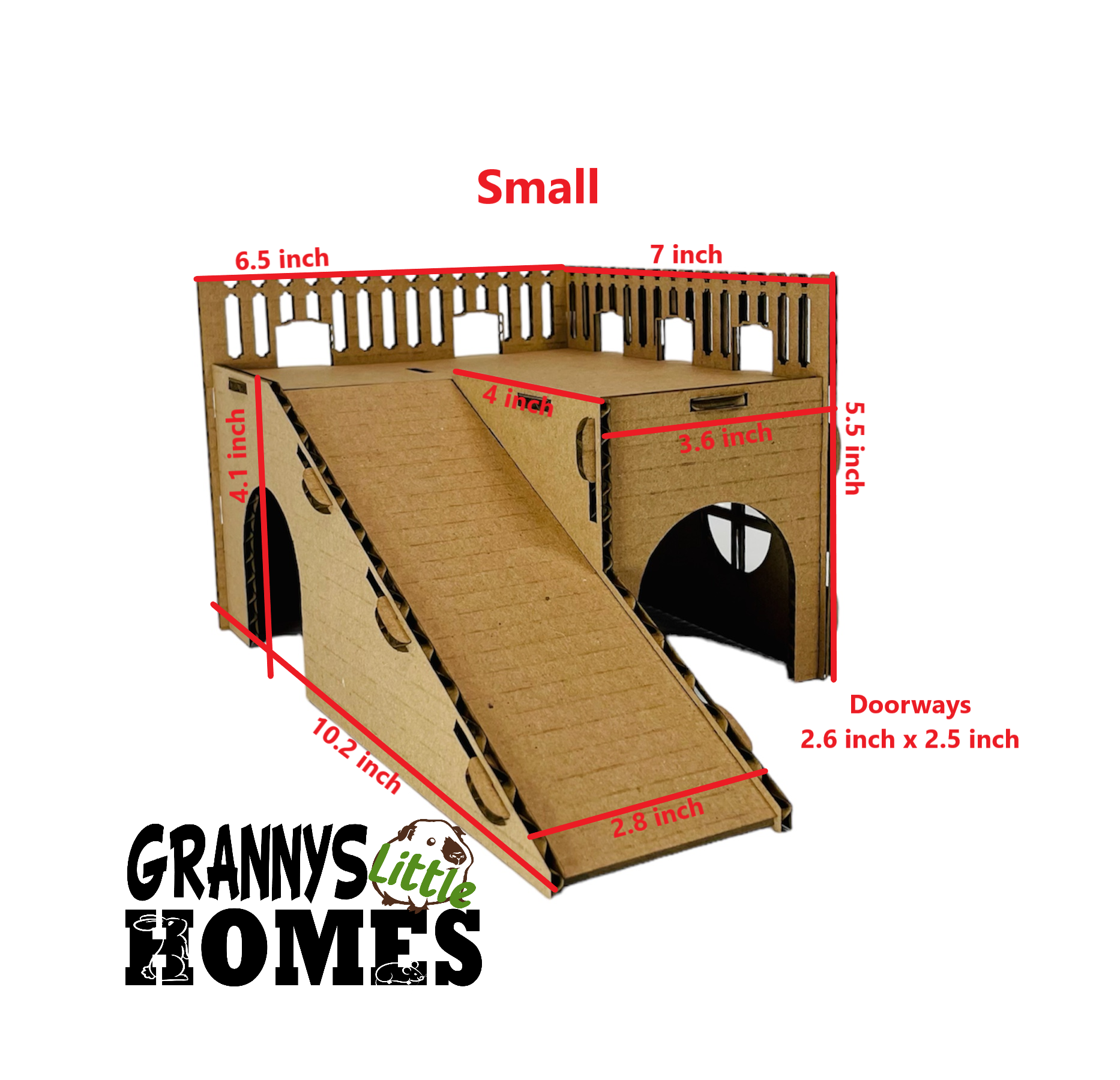Grannys Little Homes - Wholesale Pet Toy - Not Cat/Dog - Cardboard Hide with Ramp4