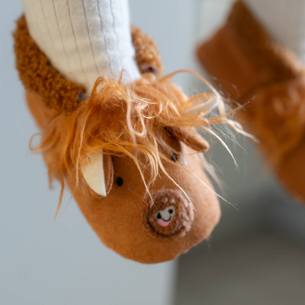 Ziggle Baby - Wholesale Slippers - Baby - Highland Cow Slippers2