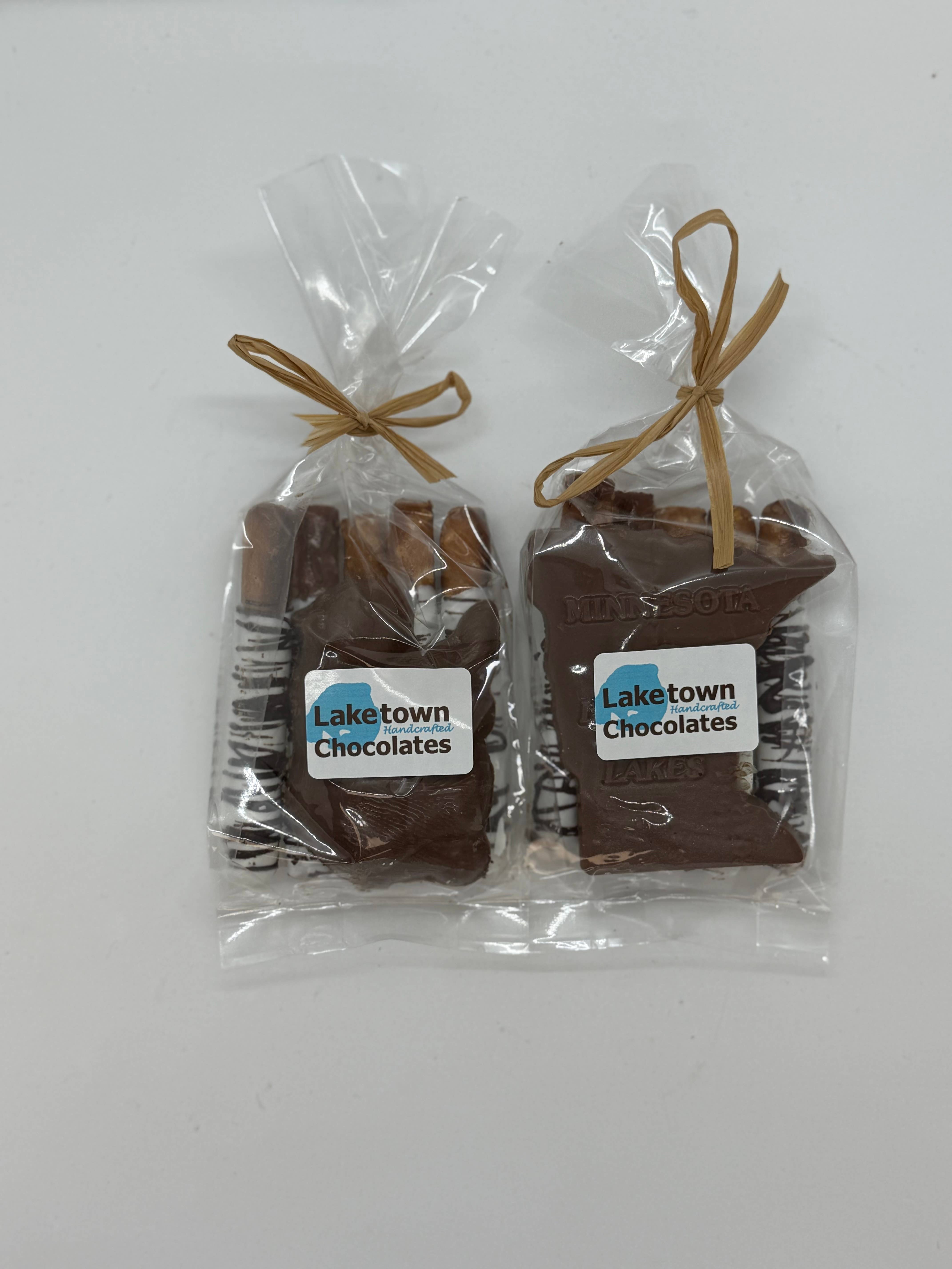 Laketown Chocolates - Wholesale Chocolate - Northwoods Kit - Minnesota - Birch Logs/State of MN
