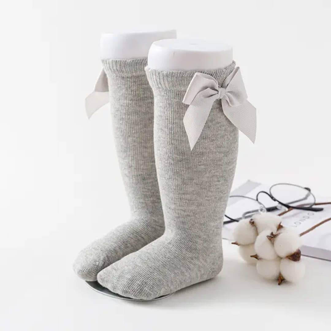 Cotton Socks – Engroshandel Sokker - Baby – Knæstrømper med sløjfe i 100 % bomuld2