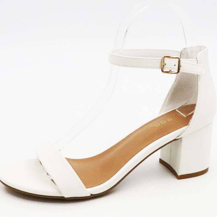 Mars Sky Shoes Wholesale - Wholesale Low Heels - Women's - Bamboo HEADLINE-50 Block Heel One Band Ankle Strap Sandals