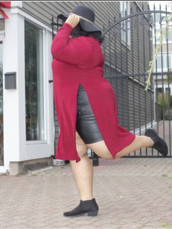 Kyda Red Long Tunic for wholesale by Edna SMaK Apparel