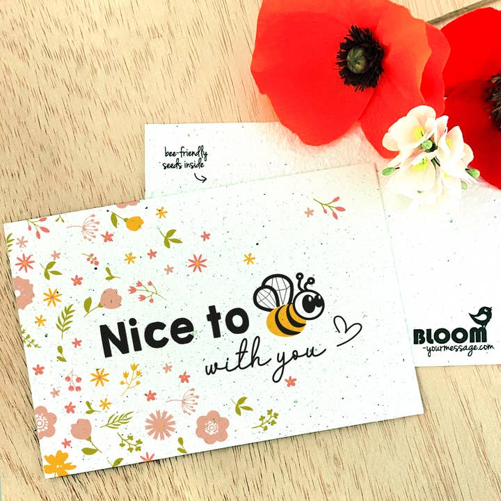 BLOOM your message - Wholesale Plant Seeds - Plantable growing cards (set) with bee-friendly flower seeds5