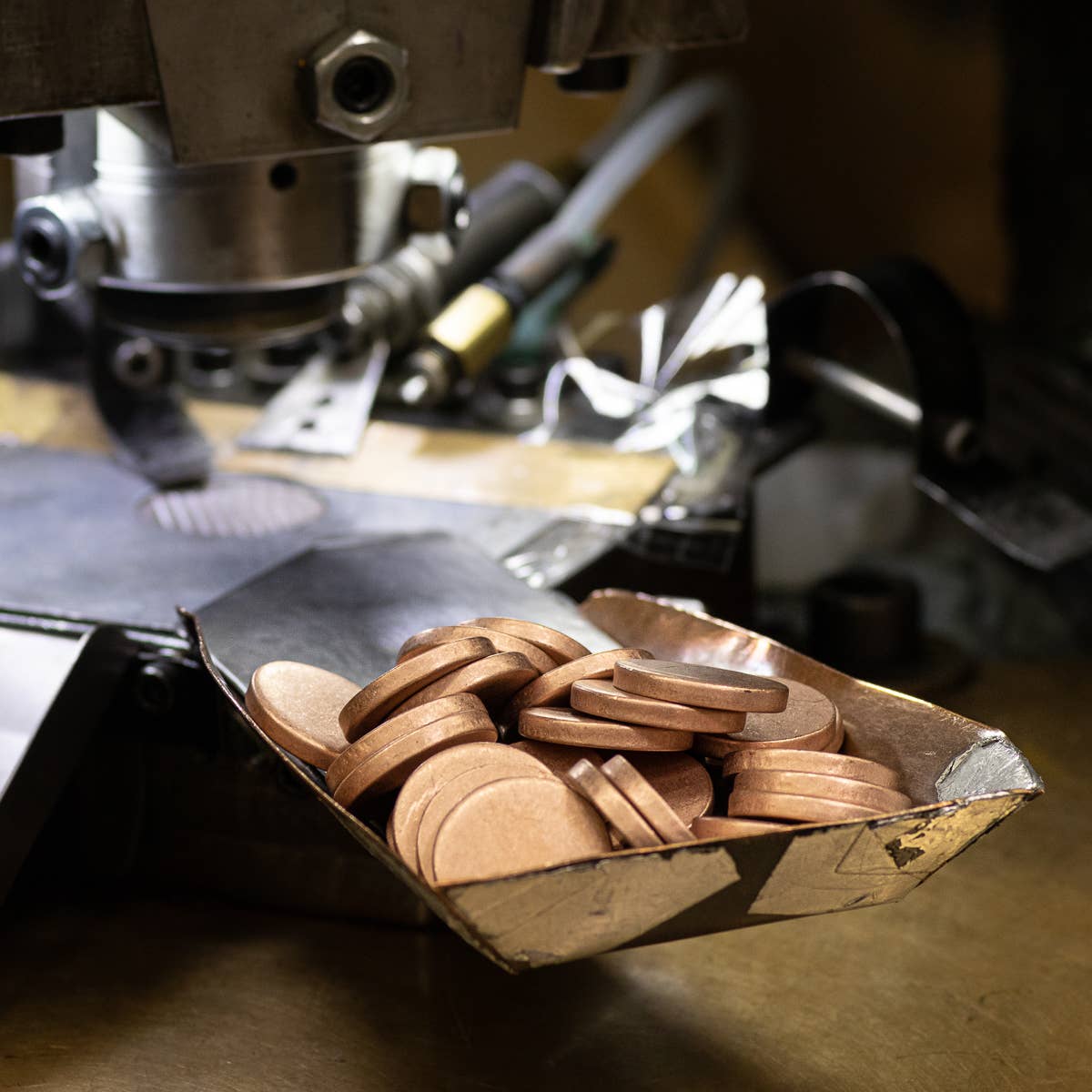 Shire Post Mint - Wholesale Keepsake Coin/Token - Duplex Worry Coin - Geometric and Hammered Copper Coin8