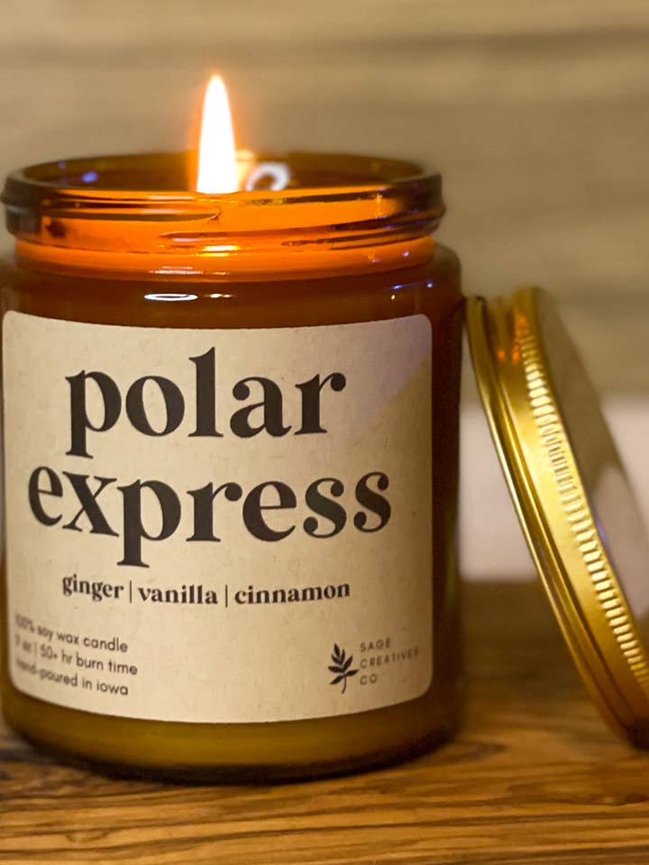 Polar Express - 100% Soy Wax Christmas Candle for wholesale by Sage Candle Co.