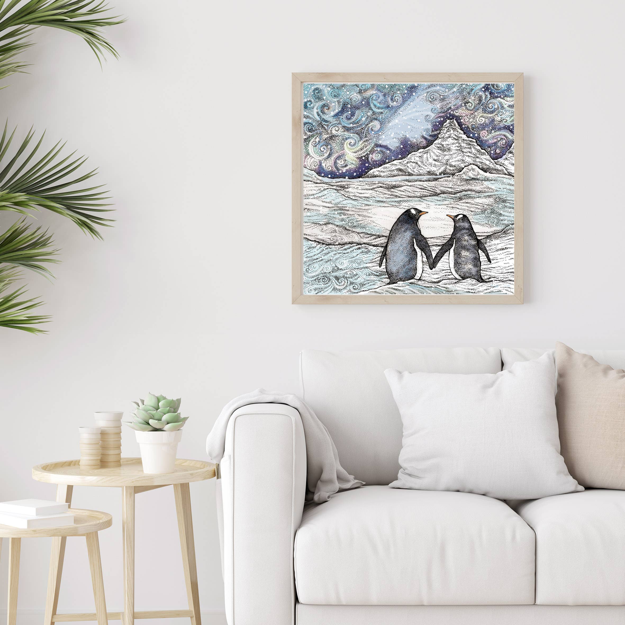 Fay's Studio - Vente Affiche d'art - Impression artistique « Couple de pingouins »3