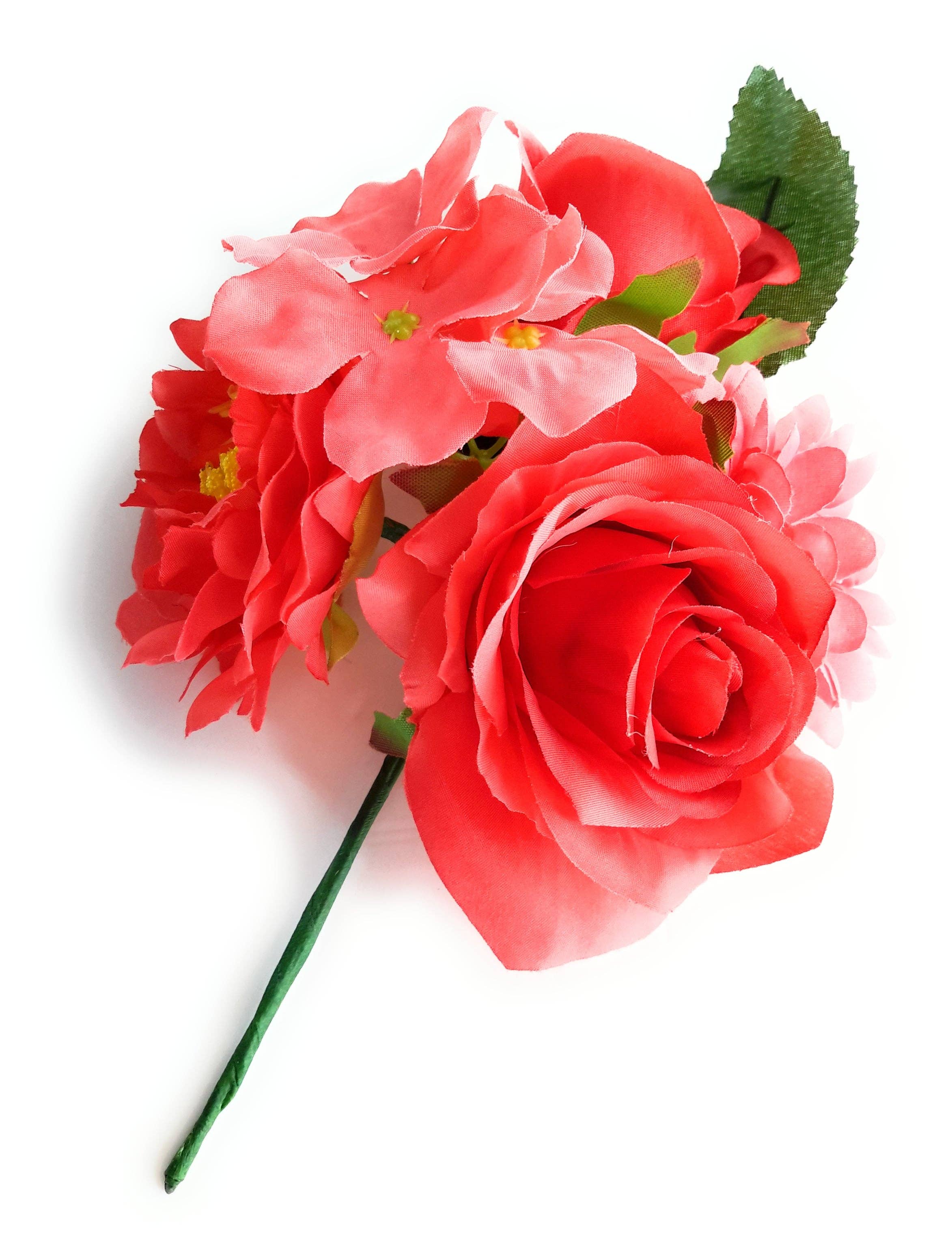BRANDELIA – wholesale Artificial flowers – Bouquet Flamencas Flowers April Fair Seville · Coral6