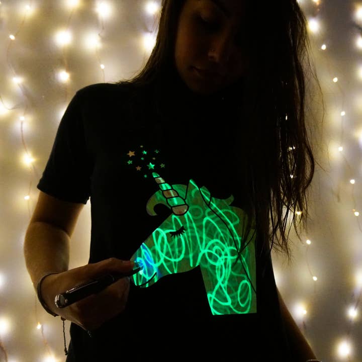 Kids Interactive Glow T-Shirt - Unicorn for wholesale by Illuminated Apparel