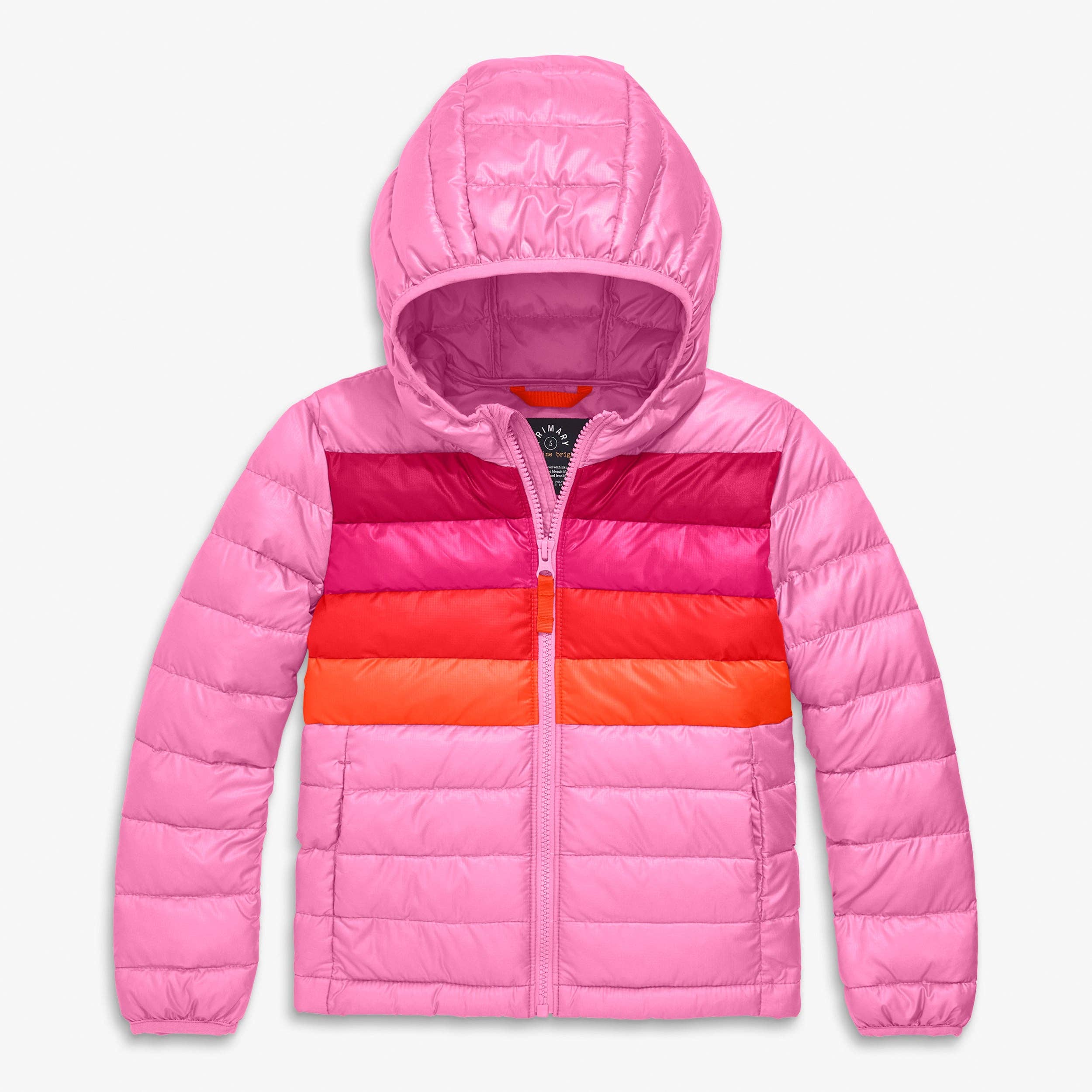 Wholesale Kids Puffer Jacket In Rainbow Stripe for your