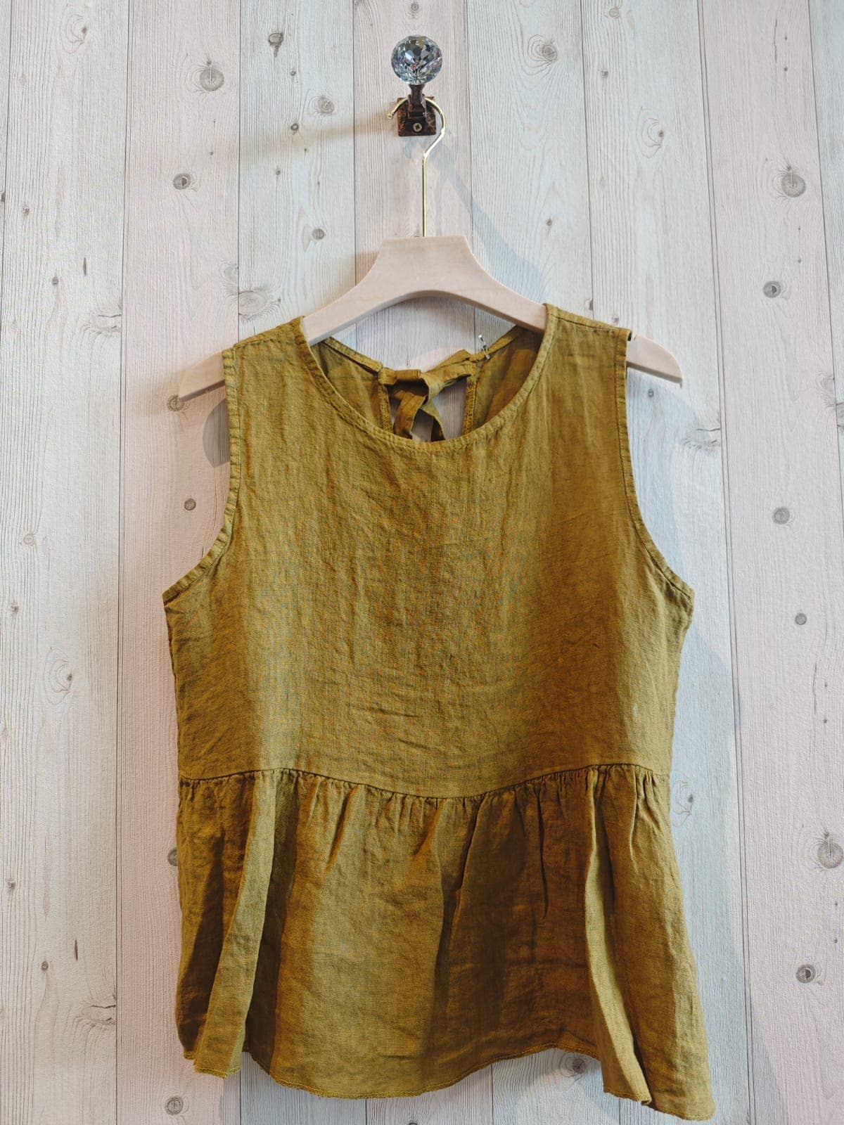 Linen & More - Venta al por mayor Blusa - Mujer - REF 18023 BLUSA LAZO ATRAS ABIERTO LINO 100%8