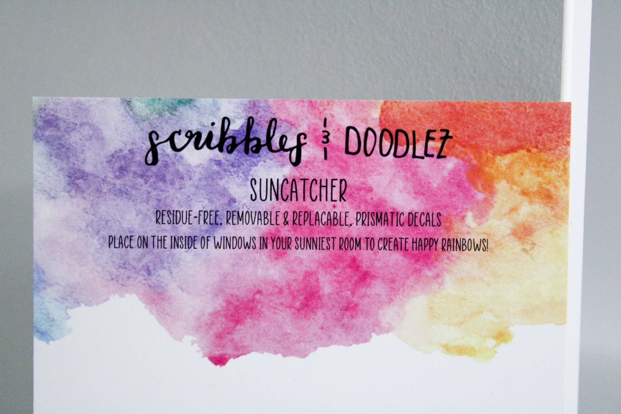 Scribbles and Doodlez - Wholesale Suncatcher - Floral Mountain Tent | Sun Catcher Decal4