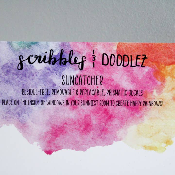 Scribbles and Doodlez – Suncatcher por atacado – Tenda Floral Mountain | Sun Catcher Decalque4