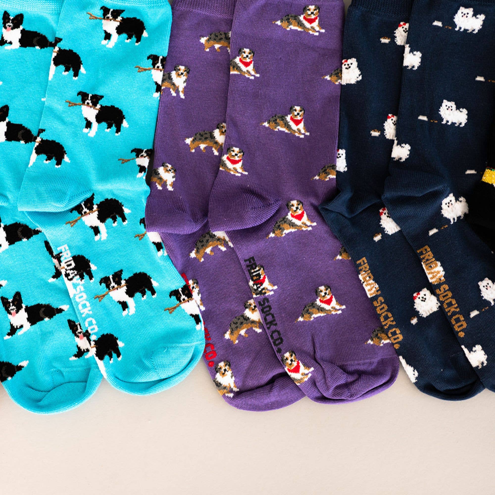 Friday Sock Co. - Wholesale Socks - Men's - Men's Border Collie Mismatched Socks1