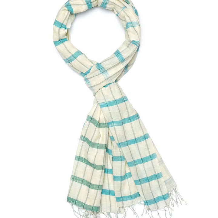 Indigo Handloom - Wholesale Scarf - Women's - Ikat Connection - Green