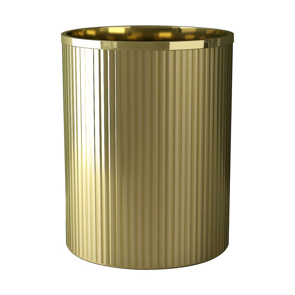 nu steel – wholesale Papperskorg/papperskorg – Kaiwah papperskorg i guldbelagd stål4