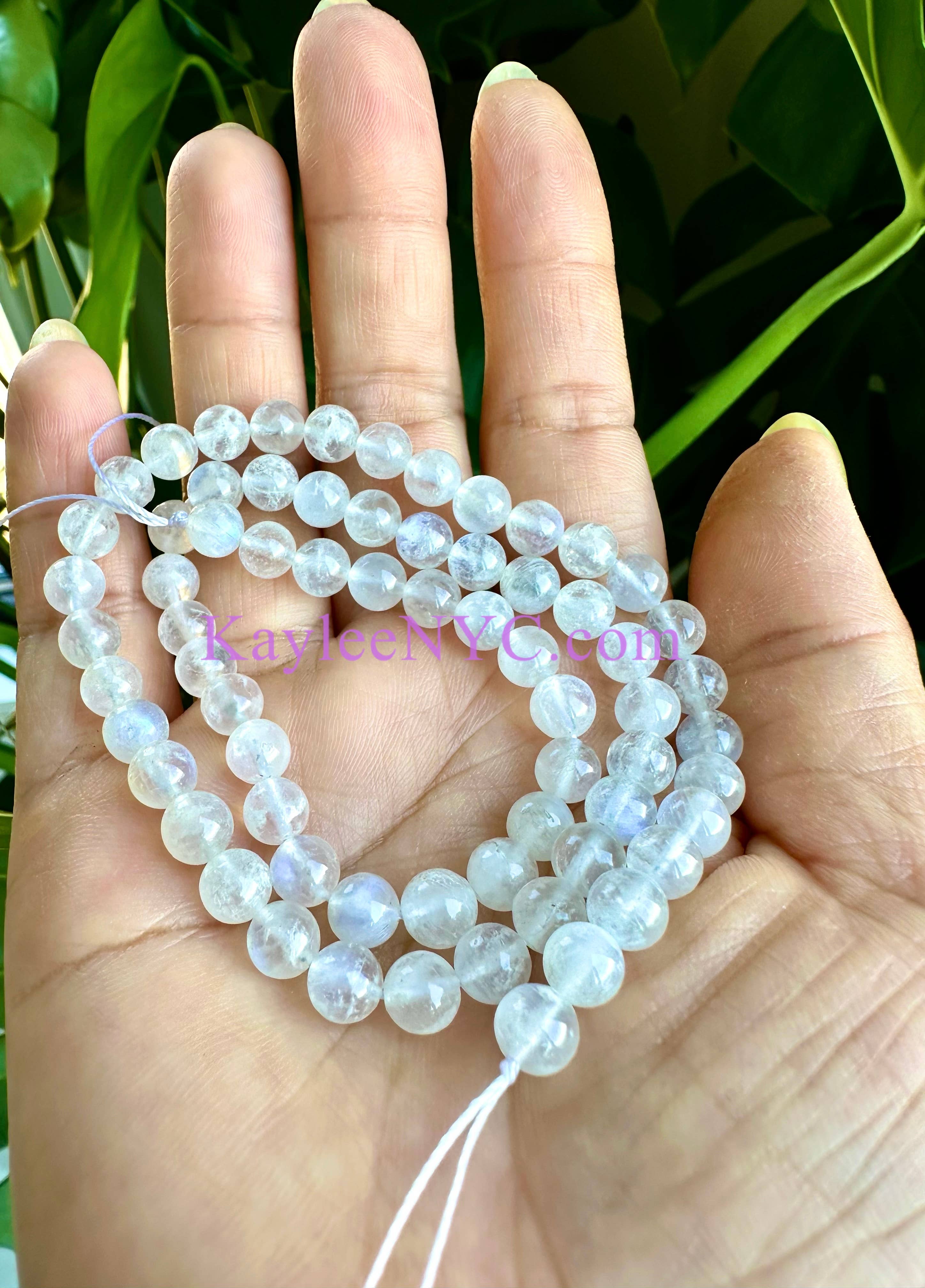 KayleeNYC - Wholesale Beads - Natural Moonstone beads 15.5” 5