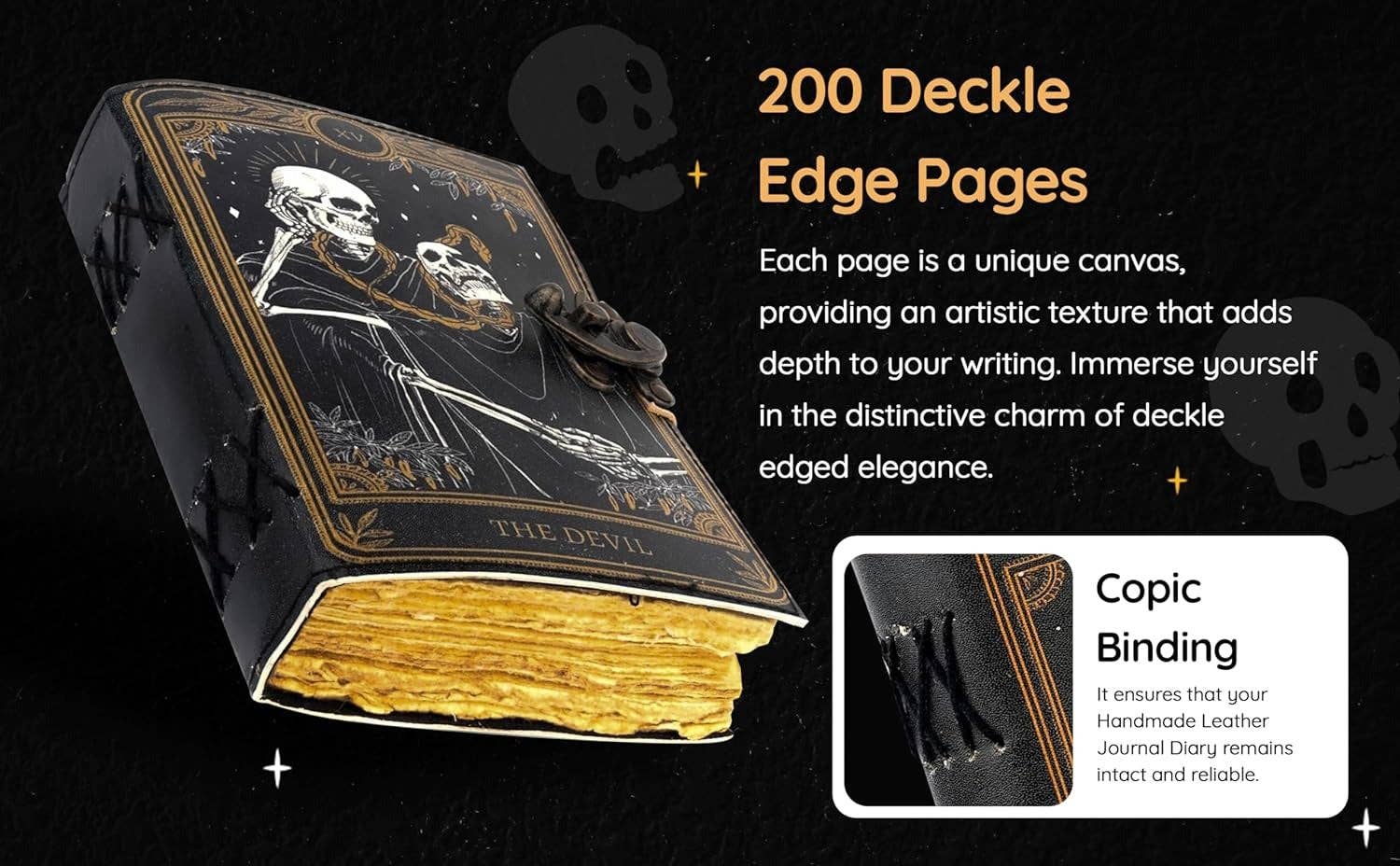 Tuzech Leather – wholesale Journal och dagbok – TUZECH läderklätt anteckningsbok med grimoirestil och ojämna kanter för män och kvinnor79