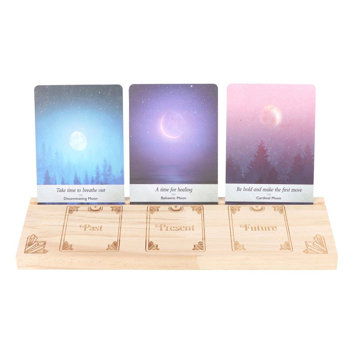 Something Different Wholesale - Wholesale Tarot Cards - Natural Past Present Future Tarot Card Stand1