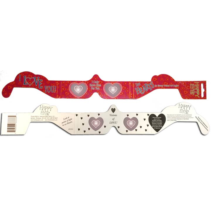 American Paper Optics, LLC - Vente Cadeaux pour invités - Lunettes 3D Happy Eyes - Saint-Valentin - Pack de 251