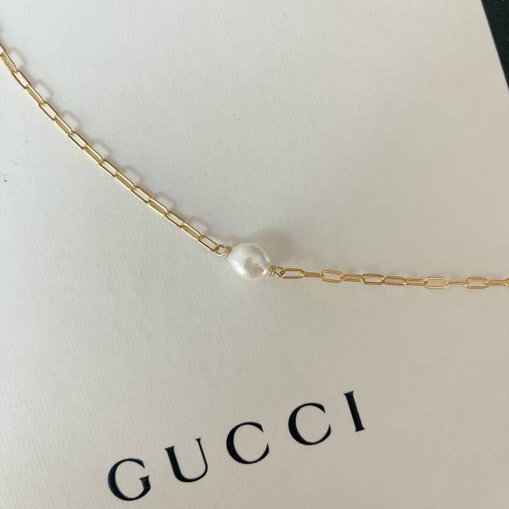 Colar de pérolas de clipe de papel por atacado de XO Hanalei