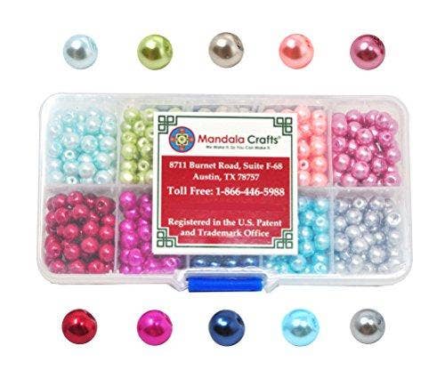 Mandala Crafts - Wholesale Beads - Glass Pearl Beads for Jewelry Making, Faux Pearls with Hole2