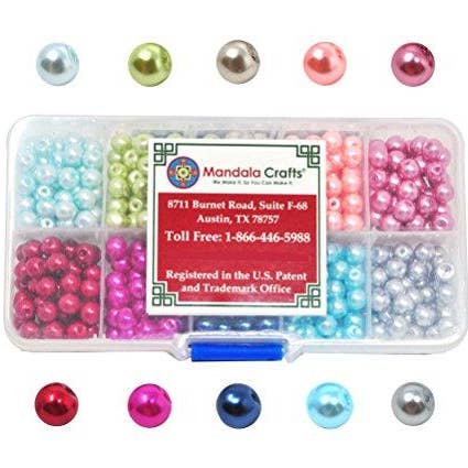 Mandala Crafts - Wholesale Beads - Glass Pearl Beads for Jewelry Making, Faux Pearls with Hole2