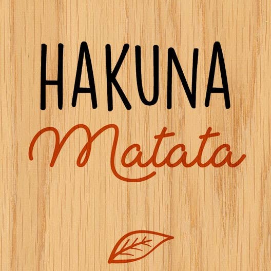 Happy Wood Hakuna Matata Wood Postcard for wholesale by Hironwoods